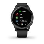Смарт-часы Garmin Venu черные с серым безелем