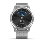Смарт-часы Garmin Vivomove Luxe серебристый с серебристым ремешком (миланская петля)