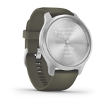 Смарт-часы Garmin Vivomove Style серебристый с травяным силиконовым ремешком