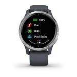 Смарт-часы Garmin Venu синий гранит с серебристым безелем