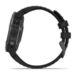 Смарт-часы Garmin Fenix 6 Sapphire серые с черным ремешком