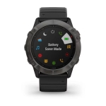 Смарт-часы Garmin Fenix 6X Sapphire серые DLC с черным ремешком