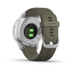 Смарт-часы Garmin Vivomove Style серебристый с травяным силиконовым ремешком