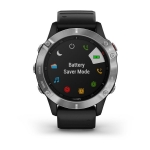Смарт-часы Garmin Fenix 6 серебристые с черным ремешком