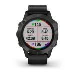 Смарт-часы Garmin Fenix 6 Sapphire серые с черным ремешком