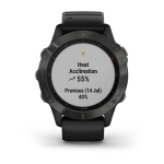 Смарт-часы Garmin Fenix 6 Sapphire серые с черным ремешком