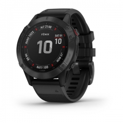 Смарт-часы Garmin Fenix 6 Pro черные с черным ремешком