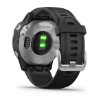 Смарт-часы Garmin Fenix 6s серебристые с черным ремешком