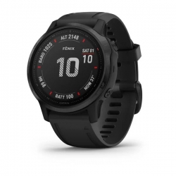 Смарт-часы Garmin Fenix 6s Pro черные с черным ремешком