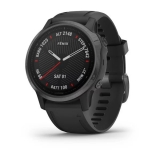 Смарт-часы Garmin Fenix 6s Sapphire серые DLC с черным ремешком