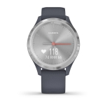 Смарт-часы Garmin Vivomove 3S серебристый циферблат с гранитно-синим силиконовым ремешком