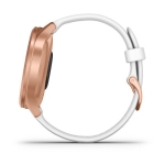 Смарт-часы Garmin Vivomove Style розовое золото с белым силиконовым ремешком
