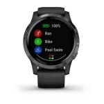 Смарт-часы Garmin Vivoactive 4 черные с серым безелем