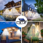 Бездротовий сонячний ліхтар 216 LED з датчиком руху і світла