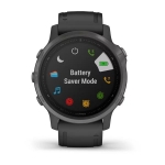 Смарт-часы Garmin Fenix 6s Sapphire серые DLC с черным ремешком