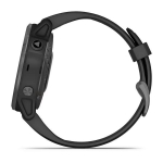 Смарт-часы Garmin Fenix 6s Sapphire серые DLC с черным ремешком