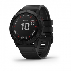 Смарт-часы Garmin Fenix 6X Pro черные с черным ремешком
