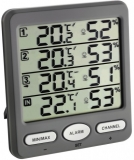 Термогигрометр цифровой TFA 30305410 Klima-Monitor, 3 внешних радиодатчика