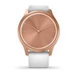 Смарт-часы Garmin Vivomove Style розовое золото с белым силиконовым ремешком