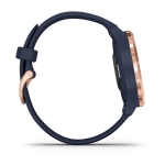 Смарт-часы Garmin Vivomove 3S розовое золото циферблат с темно-синим силиконовым ремешком
