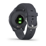 Смарт-часы Garmin Vivomove 3S серебристый циферблат с гранитно-синим силиконовым ремешком