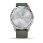 Смарт-часы Garmin Vivomove Style серебристый с травяным силиконовым ремешком