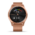 Смарт-часы Garmin Vivomove Luxe розовое золото PVD 18K с ремешком (миланская петля)