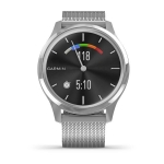 Смарт-часы Garmin Vivomove Luxe серебристый с серебристым ремешком (миланская петля)