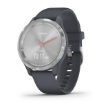 Смарт-часы Garmin Vivomove 3S серебристый циферблат с гранитно-синим силиконовым ремешком
