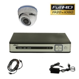 Комплект видеонаблюдения из 1-й камеры и видеорегистратора Oltec AHD-ONE-FullHD Dome