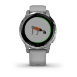 Смарт-часы Garmin Vivoactive 4S серые с серебристым безелем