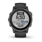 Смарт-часы Garmin Fenix 6s Sapphire серые DLC с черным ремешком