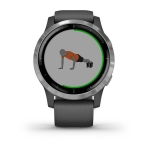 Смарт-часы Garmin Vivoactive 4 серые с серебристым безелем
