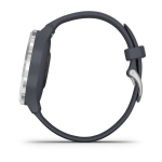 Смарт-часы Garmin Vivomove 3S серебристый циферблат с гранитно-синим силиконовым ремешком