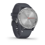 Смарт-часы Garmin Vivomove 3S серебристый циферблат с гранитно-синим силиконовым ремешком
