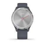 Смарт-часы Garmin Vivomove 3S серебристый циферблат с гранитно-синим силиконовым ремешком