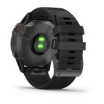 Смарт-часы Garmin Fenix 6 Sapphire серые с черным ремешком