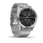 Смарт-часы Garmin Vivomove Luxe серебристый с серебристым ремешком (миланская петля)