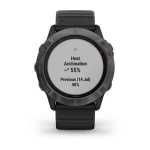 Смарт-часы Garmin Fenix 6X Sapphire серые DLC с черным ремешком