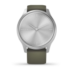 Смарт-часы Garmin Vivomove Style серебристый с травяным силиконовым ремешком