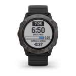 Смарт-часы Garmin Fenix 6X Sapphire серые DLC с черным ремешком