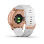 Смарт-часы Garmin Vivomove Style розовое золото с белым силиконовым ремешком