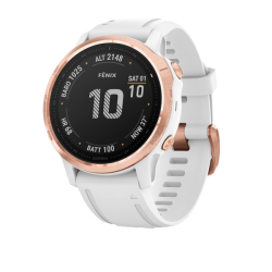 Смарт-часы Garmin Fenix 6s Pro розовое золото с белым ремешком