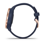 Смарт-часы Garmin Vivomove 3S розовое золото циферблат с темно-синим силиконовым ремешком