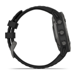 Смарт-часы Garmin Fenix 6 Sapphire серые с черным ремешком