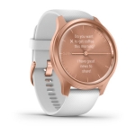 Смарт-часы Garmin Vivomove Style розовое золото с белым силиконовым ремешком