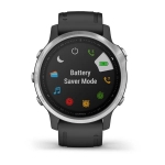 Смарт-часы Garmin Fenix 6s серебристые с черным ремешком
