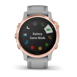 Смарт-часы Garmin Fenix 6s Sapphire розовое золото с серым ремешком