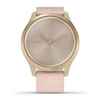 Смарт-часы Garmin Vivomove Style светло-золотистый с плетеным нейлоновым розовым ремешком