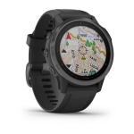 Смарт-часы Garmin Fenix 6s Sapphire серые DLC с черным ремешком